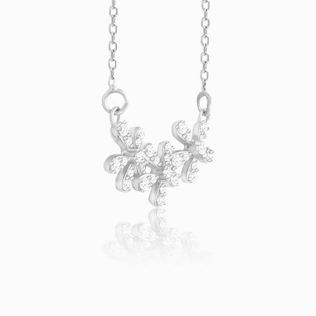 Silver Floral Enchantment Necklace : PD0640