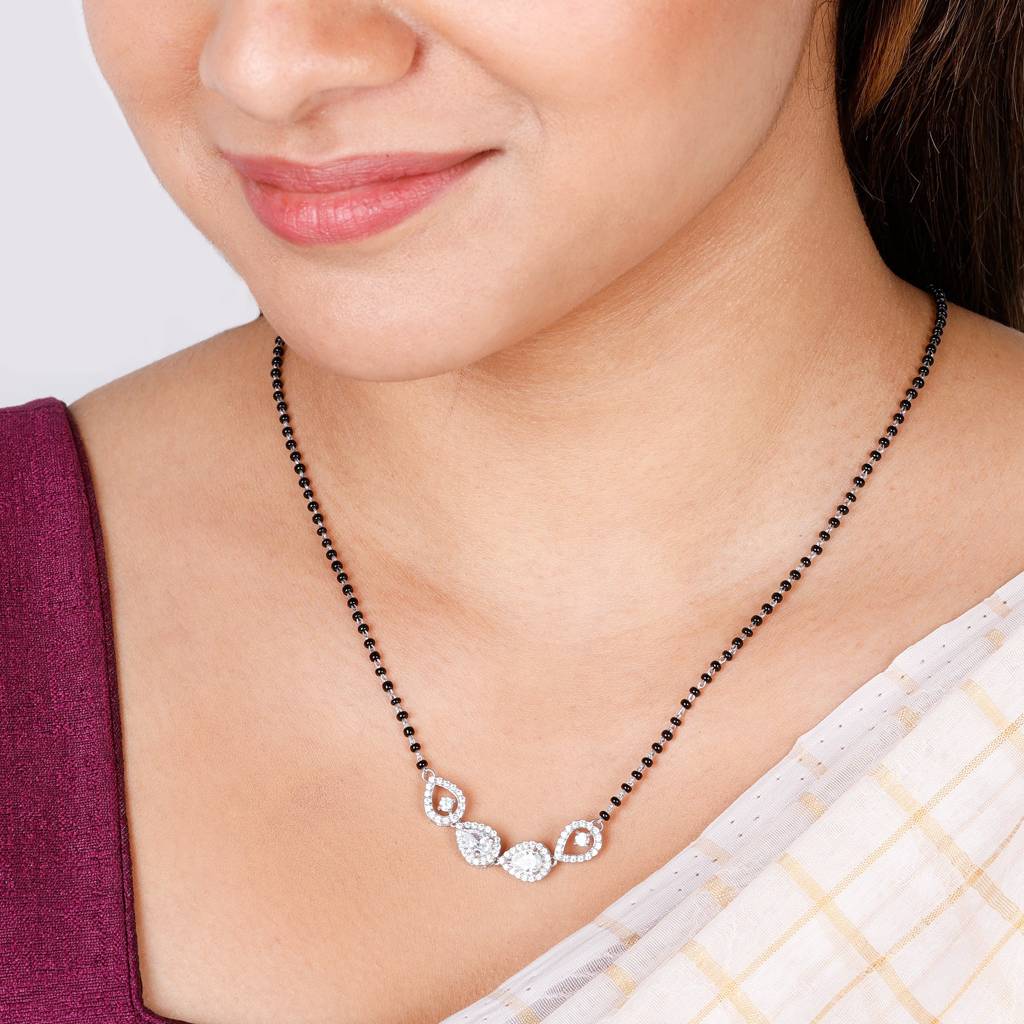 Silver Alluring Mangalsutra : PD0672