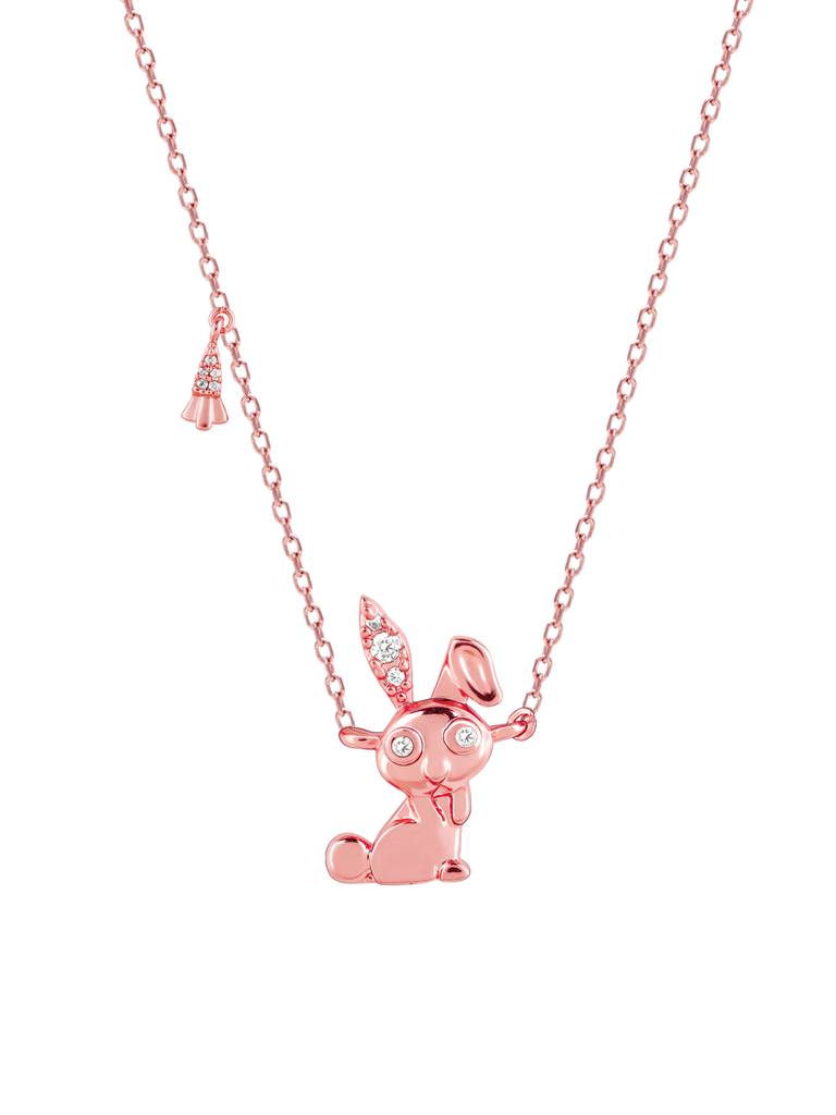 GIVA 925 Sterling Silver Rose Gold Bunny Pendant