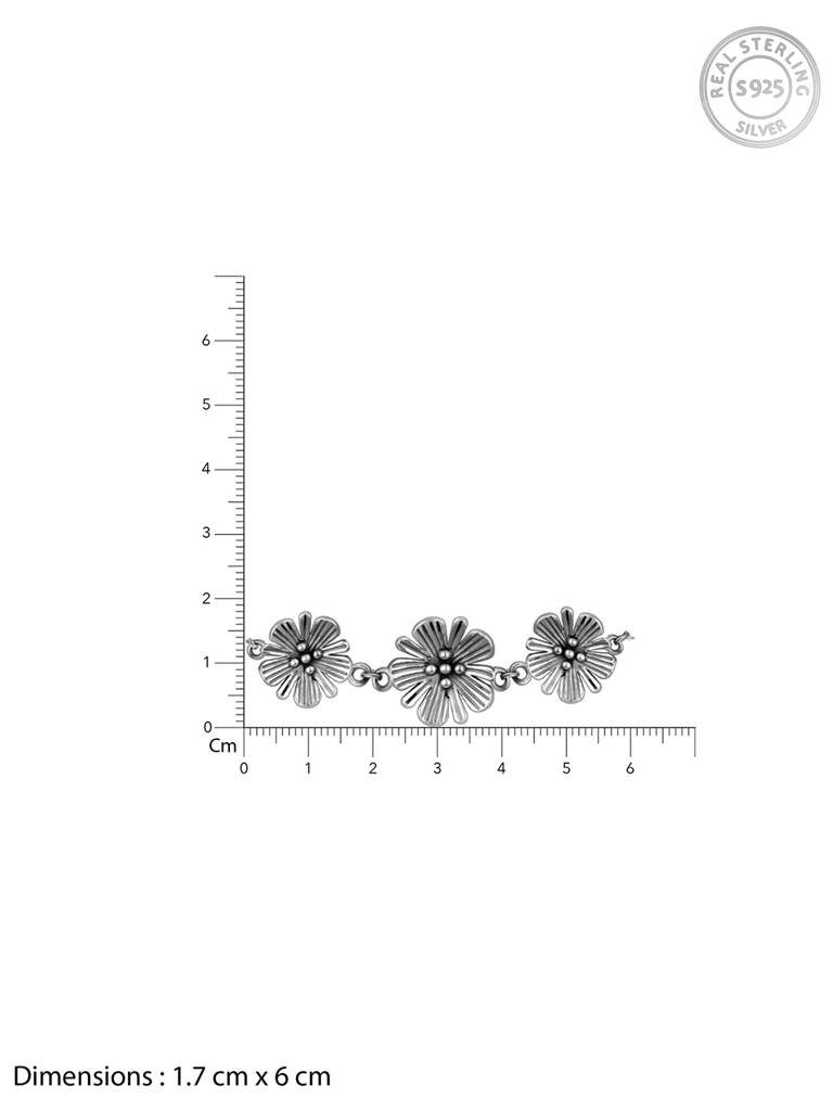 Giva 925 Sterling Silver Oxidised Silver Cheerful Daffodil Necklace