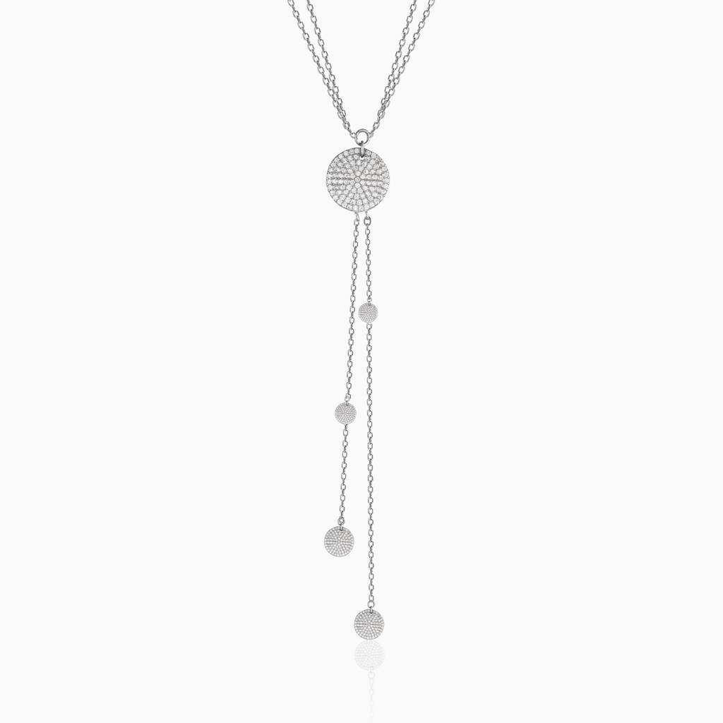 Silver Chain Of Sphere Necklace : PD0851
