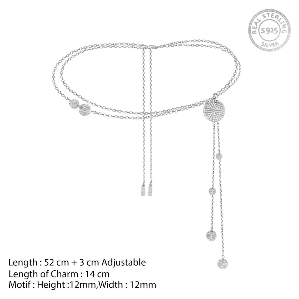 Silver Chain Of Sphere Necklace : PD0851