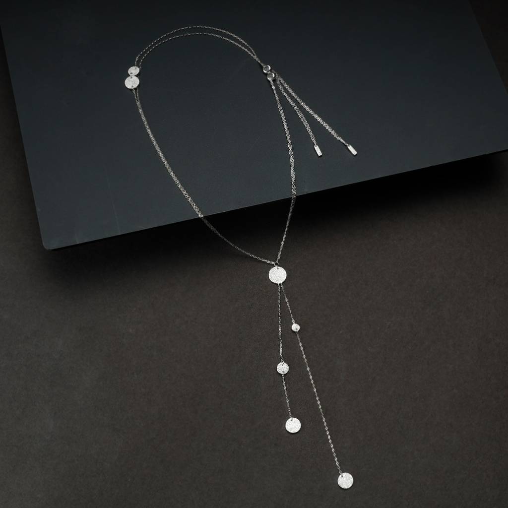 Silver Chain Of Sphere Necklace : PD0851