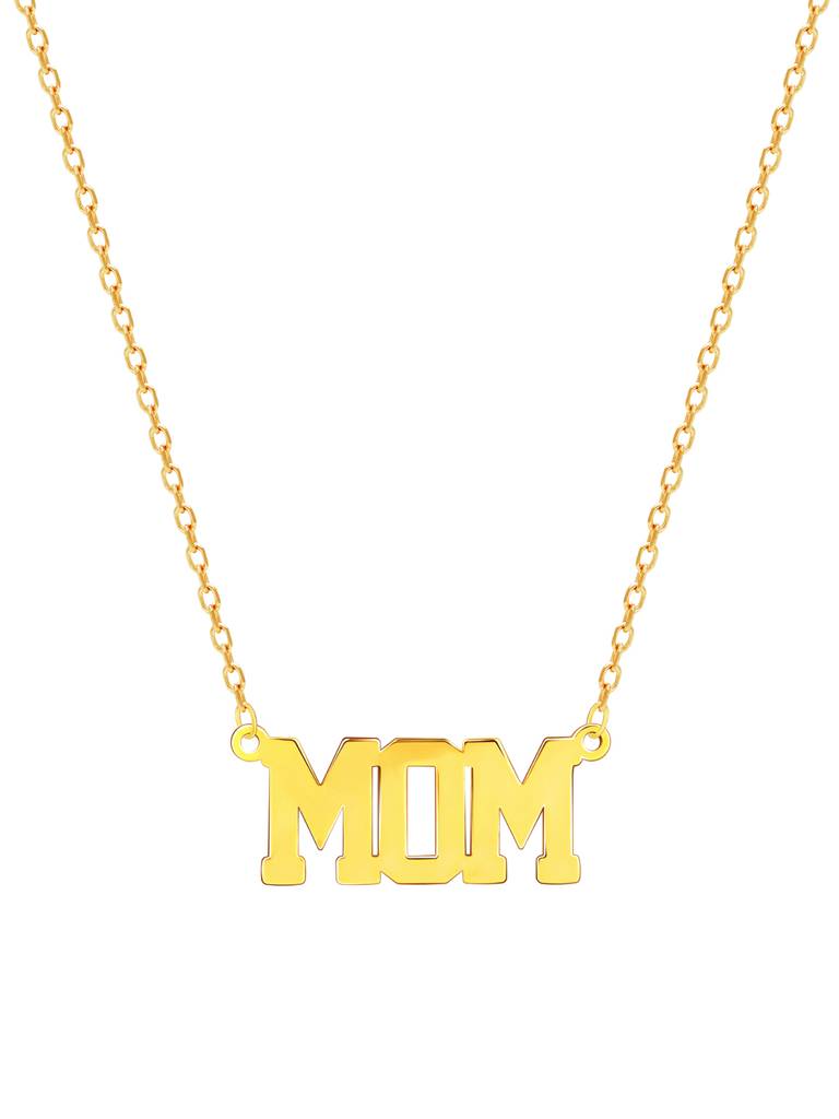 GIVA 925 Sterling Silver Golden MOM Necklace
