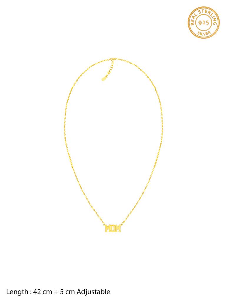 GIVA 925 Sterling Silver Golden MOM Necklace