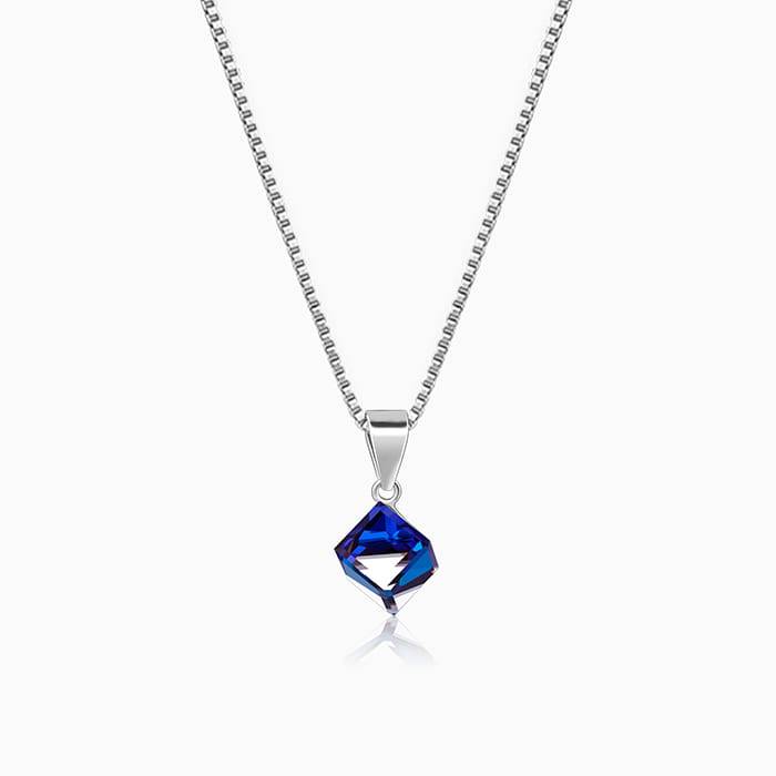 Silver Mystic Prism Pendant With Box Chain : PD086