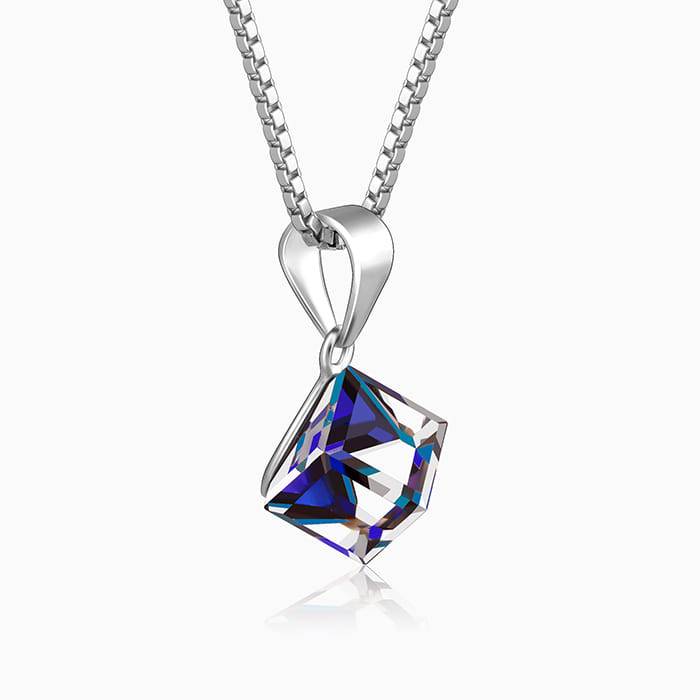 Silver Mystic Prism Pendant With Box Chain : PD086