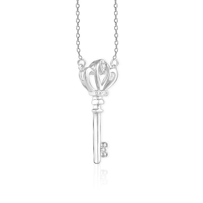 Silver Regal Key Necklace : PD0884