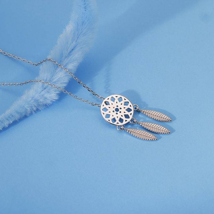 925 Silver Dreamcatcher Necklace : PD0891