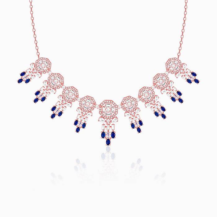 925 Silver Rosegold Empress Necklace : PD0908
