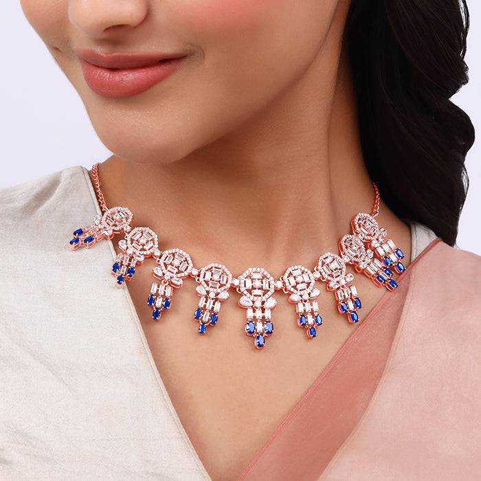 925 Silver Rosegold Empress Necklace : PD0908