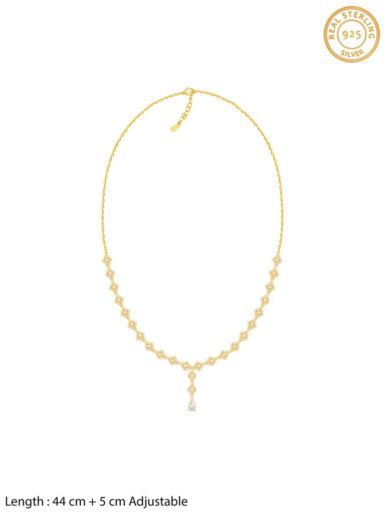 Giva 925 Sterling Silver Golden Noontide Necklace