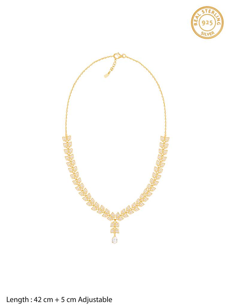 Giva 925 Sterling Silver Golden Victorian Romance Necklace