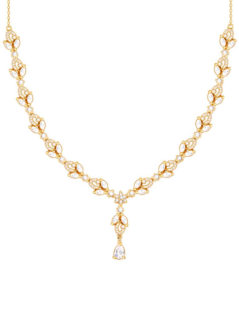 Giva 925 Sterling Silver Golden Sparkling Stardust Necklace