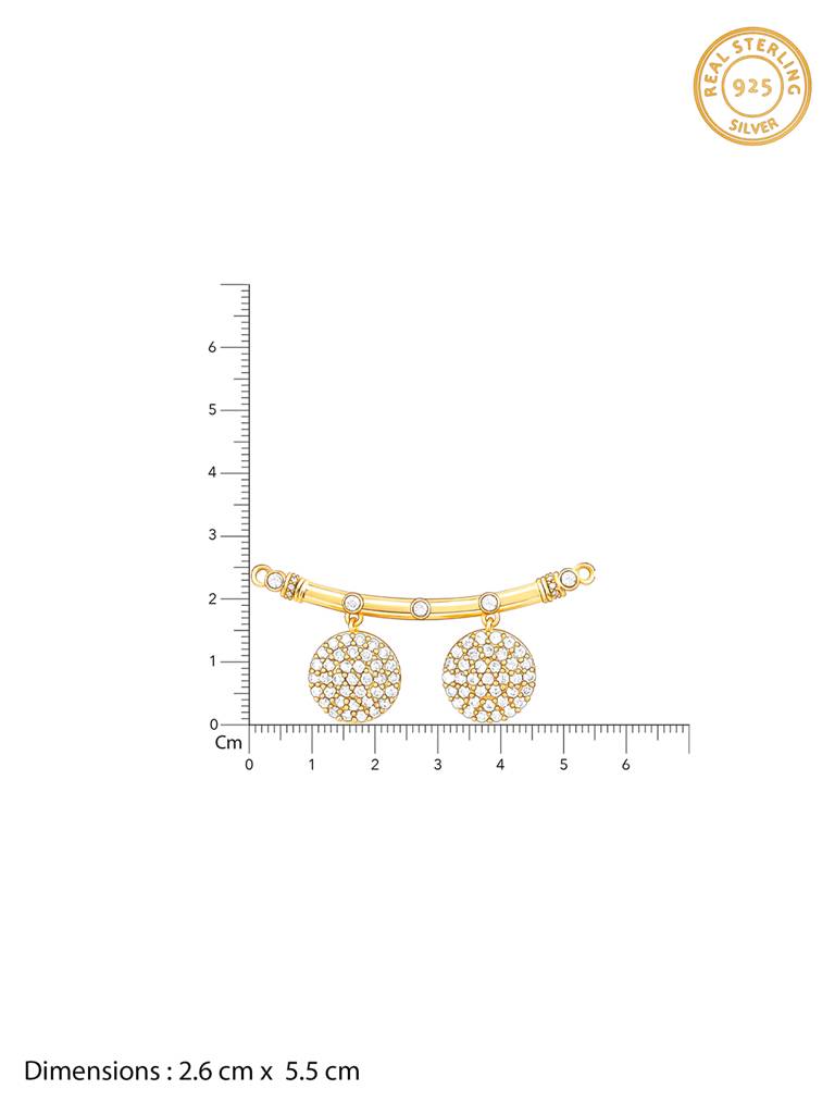 GIVA 925 Sterling Silver Golden Double Kali Mangalsutra