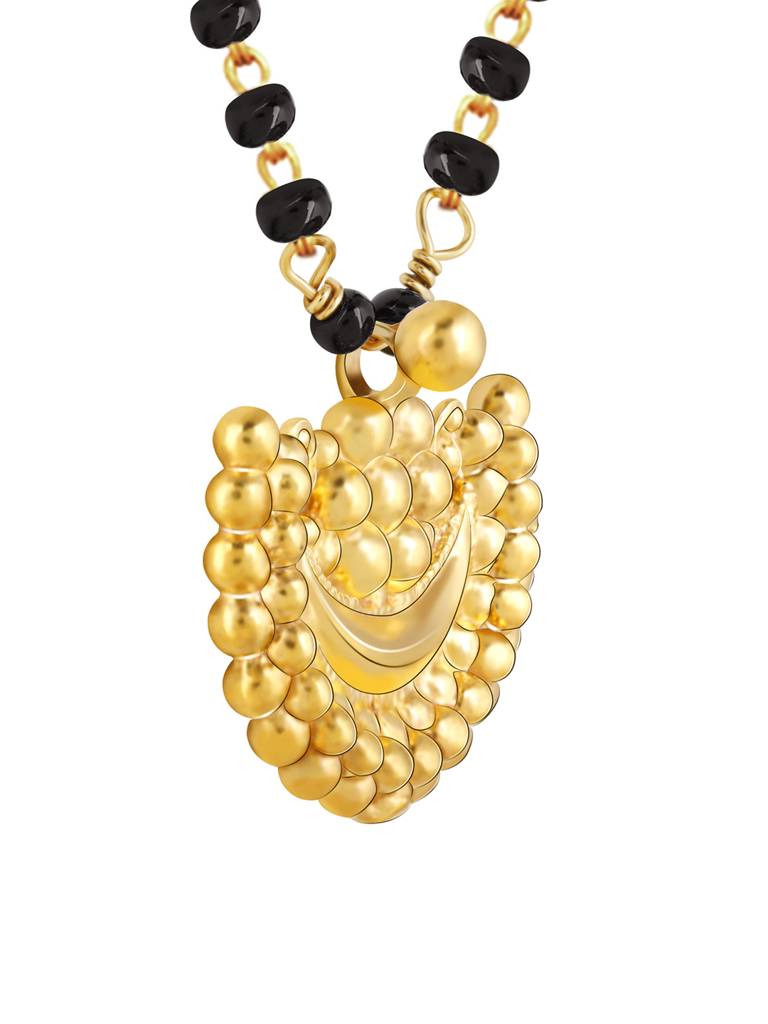 GIVA 925 Sterling Silver Golden Half Moon Mangalsutra
