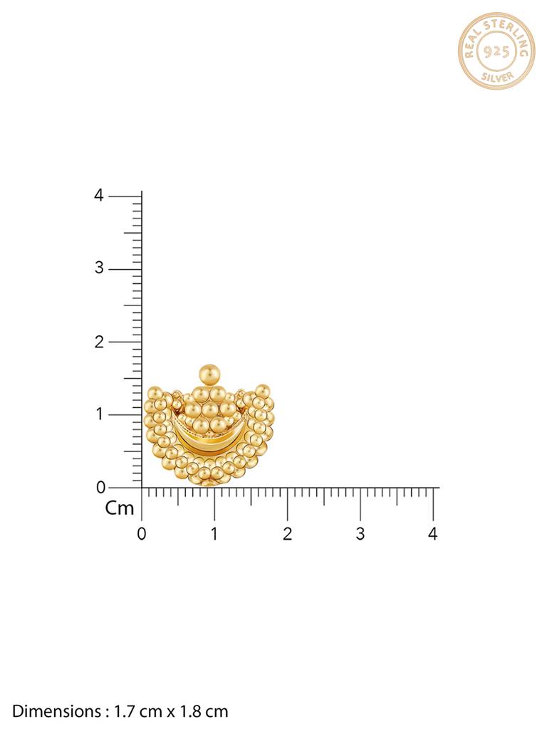 GIVA 925 Sterling Silver Golden Half Moon Mangalsutra