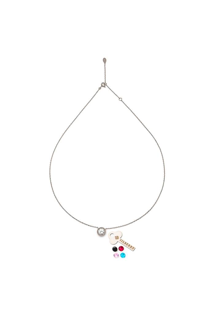 Silberry 925 Sterling Silver Fantasy Necklace (5 In 1 Crystal) : PDCH113