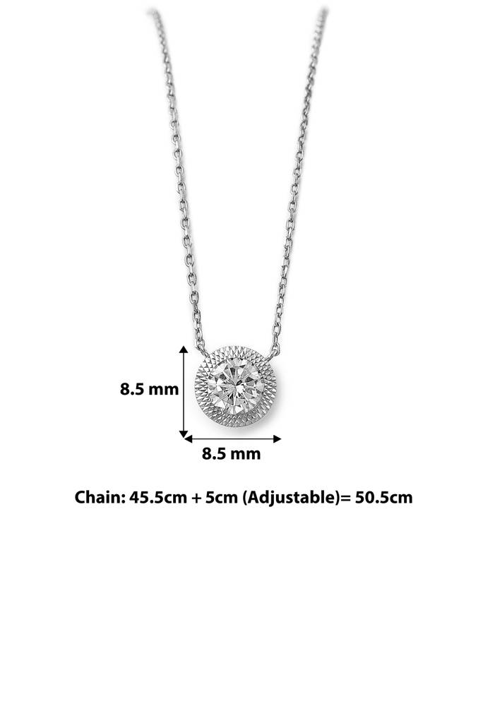 Silberry 925 Sterling Silver Fairytail Necklace (5 In 1 Crystal) : PDCH115