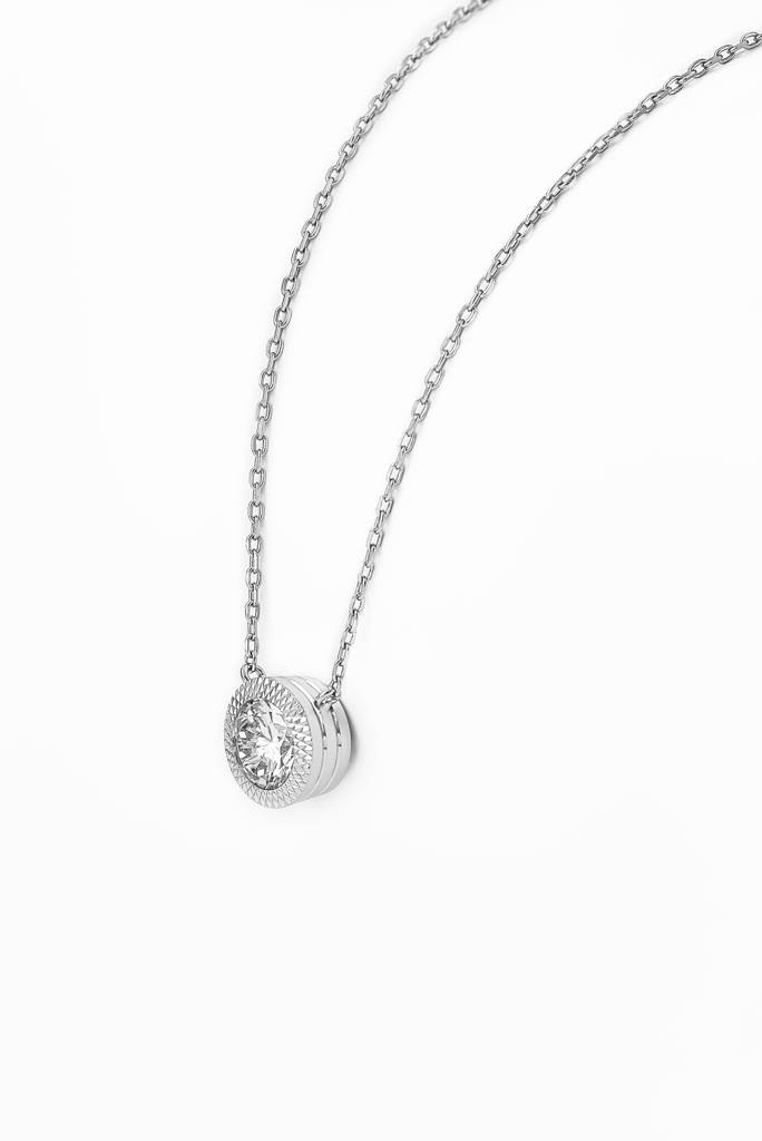Silberry 925 Sterling Silver Fairytail Necklace (5 In 1 Crystal) : PDCH115
