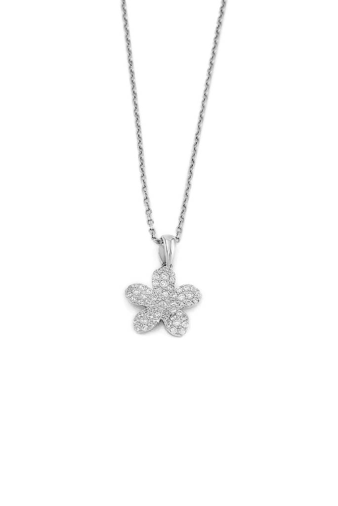 Silberry 925 Sterling Silver Floweret Pendant With Chain : PDCH145