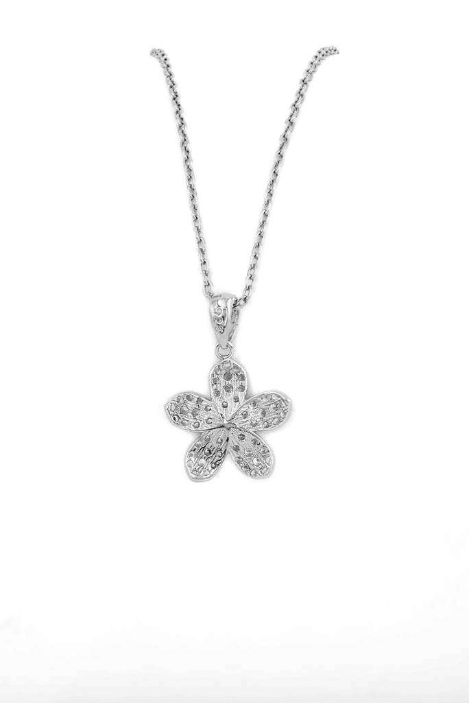 Silberry 925 Sterling Silver Floweret Pendant With Chain : PDCH145