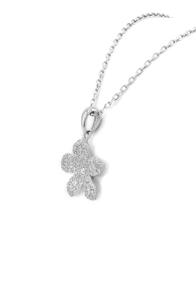 Silberry 925 Sterling Silver Floweret Pendant With Chain : PDCH145