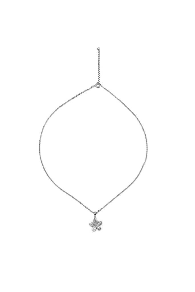 Silberry 925 Sterling Silver Floweret Pendant With Chain : PDCH145