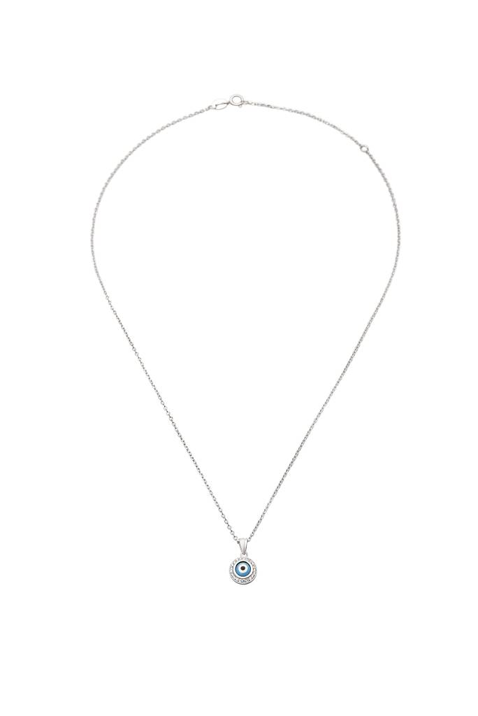 Silberry 925 Sterling Silver Evil Eye Pendant With Chain : PDCH151