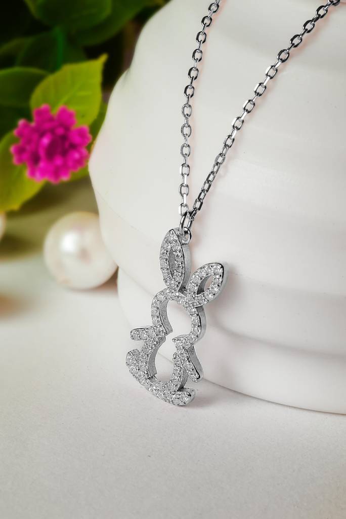 Silberry 925 Sterling Silver Honey Bunny Pendant With Chain : PDCH154