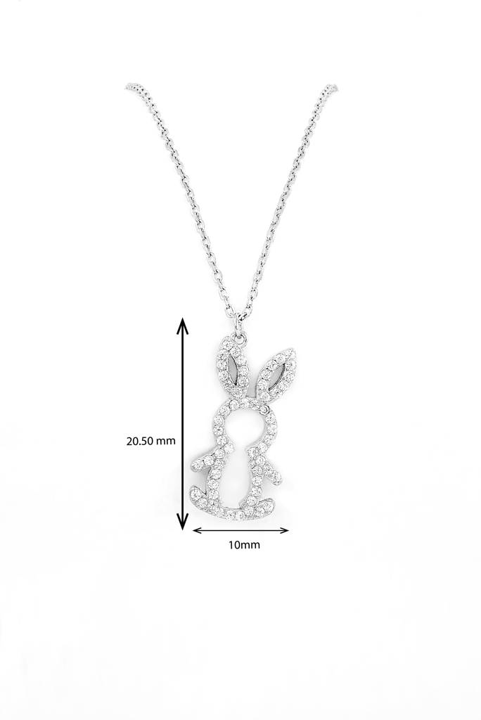 Silberry 925 Sterling Silver Honey Bunny Pendant With Chain : PDCH154