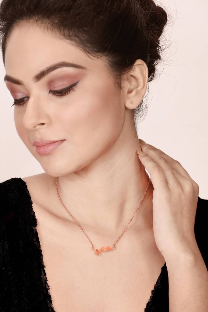 Silberry 925 Sterling Silver Lovebirds Necklace : PDCH228