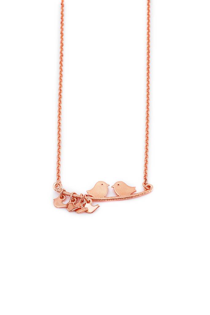 Silberry 925 Sterling Silver Lovebirds Necklace : PDCH228