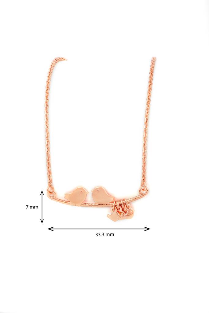 Silberry 925 Sterling Silver Lovebirds Necklace : PDCH228