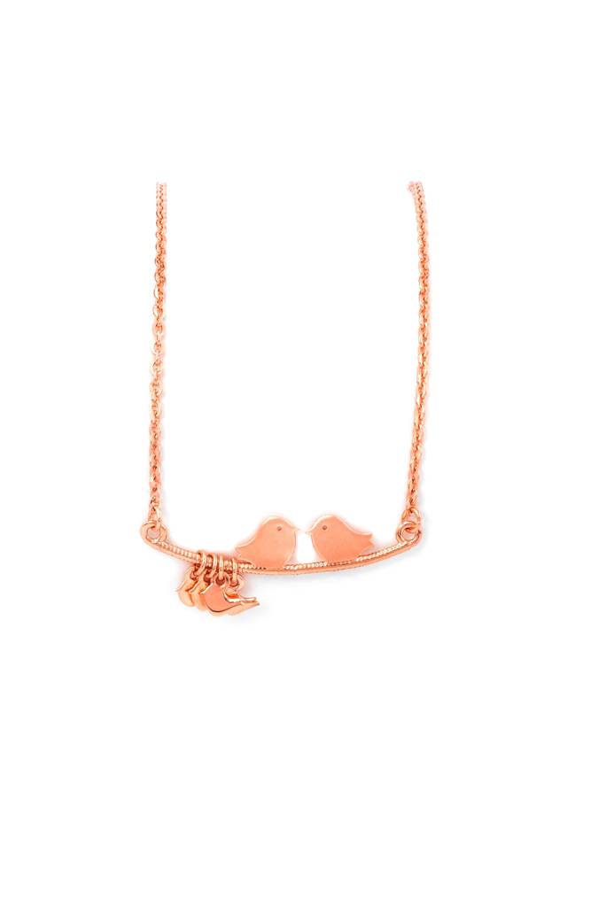 Silberry 925 Sterling Silver Lovebirds Necklace : PDCH228