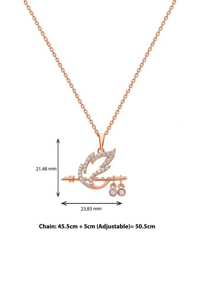Silberry 925 Sterling Silver Shree Krishna Baasuri Pendant With Chain : PDCH26
