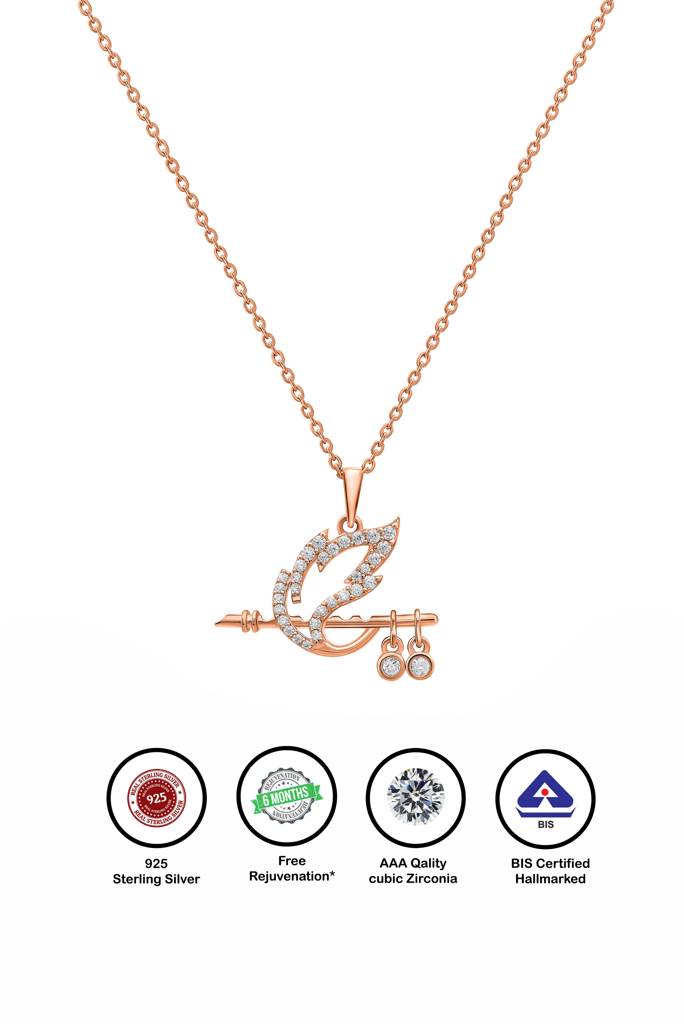 Silberry 925 Sterling Silver Shree Krishna Baasuri Pendant With Chain : PDCH26