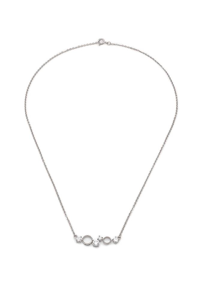 Silberry 925 Sterling Silver Crystal Gears Necklace : PDCH27