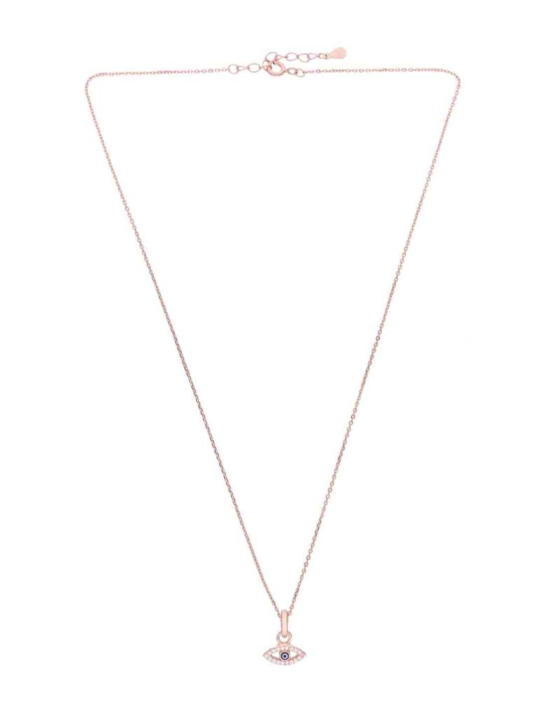 925 Silver Chic Evil Eye Pendant With Chain : PDCS116-RG-NA