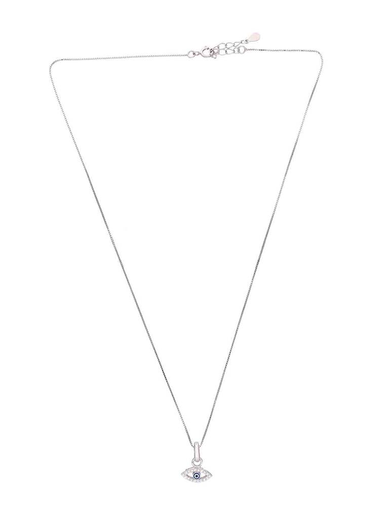 925 Silver Chic Evil Eye Pendant With Chain : PDCS116-S-NA