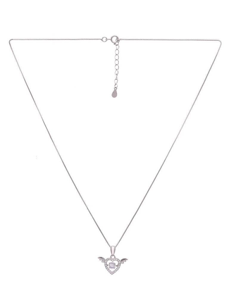 Sterling Silver Heart Pendant With Chain : PDHR16-S-NA