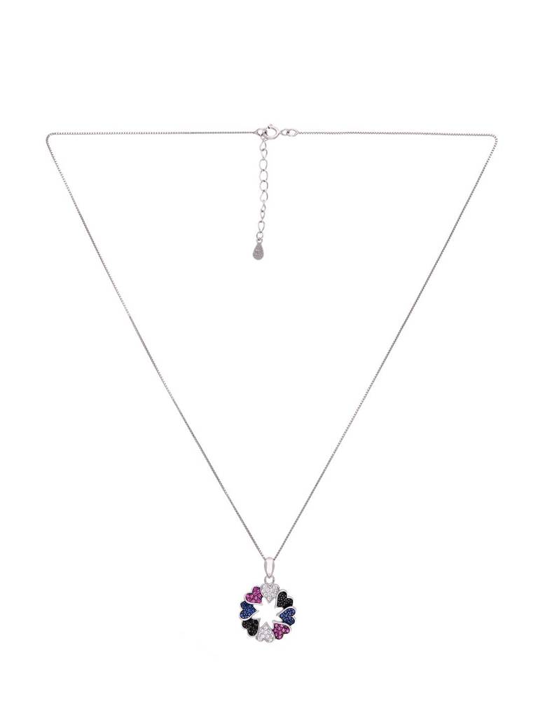 Sterling Heart Pendant With Chain : PDHR19-S-NA