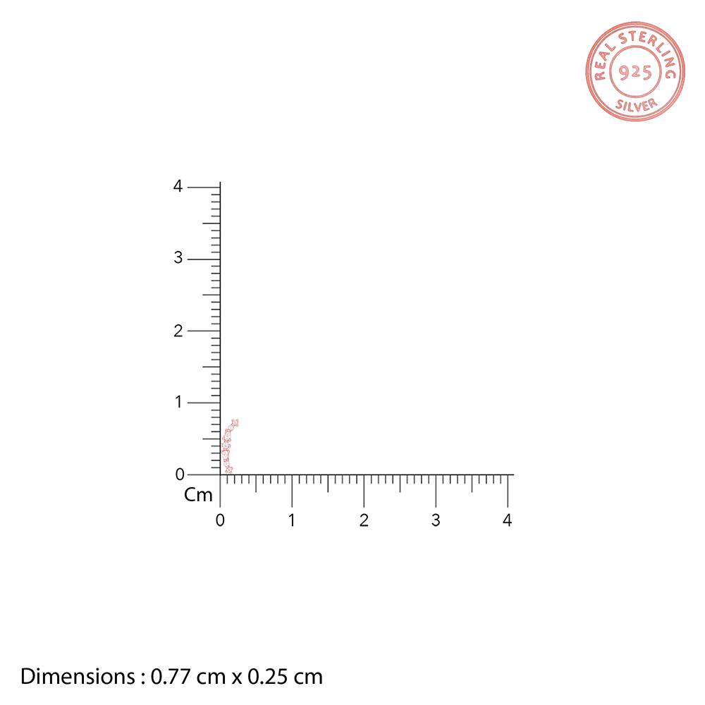 925 Silver Rose Gold Ivy Whisper Ear Piercing| Ear Piercing To Gift Women & Girls : PER016