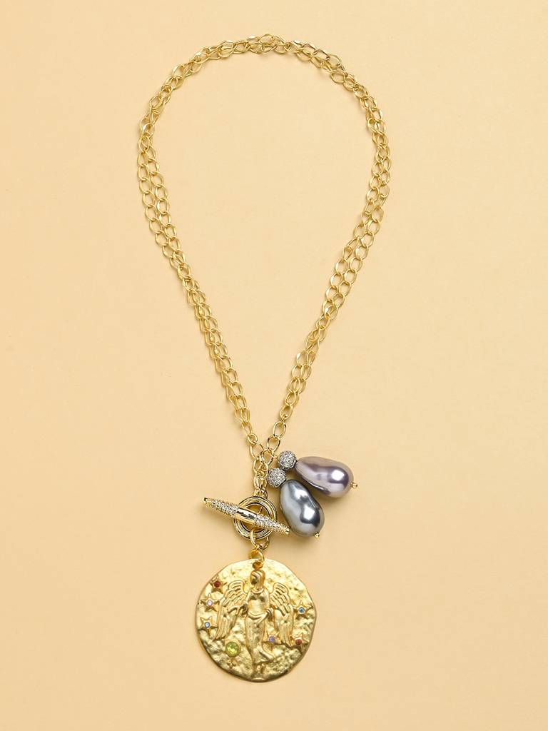 Twin Pearl  VIRGO Celestial Necklace