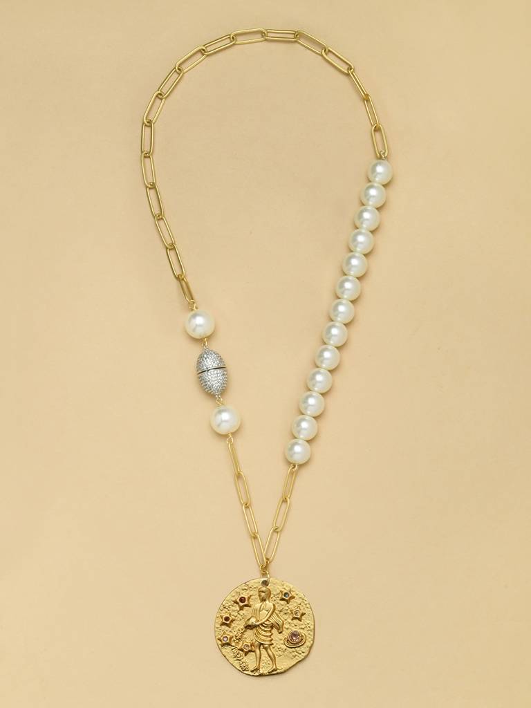 Pearl  AQUARIUS Celestial Necklace