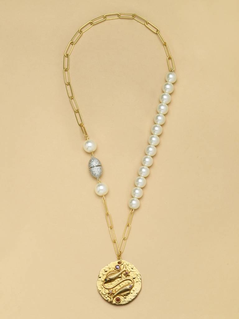 Pearl  PISCES Celestial Necklace