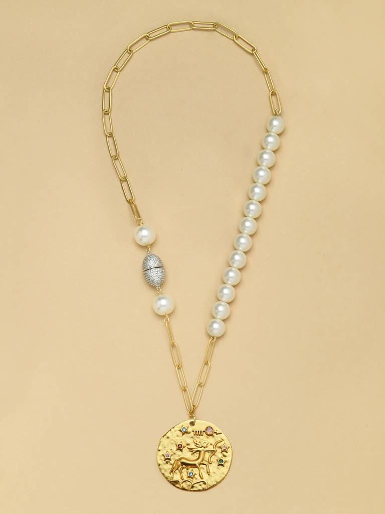 Pearl  SAGITTARIUS Celestial Necklace