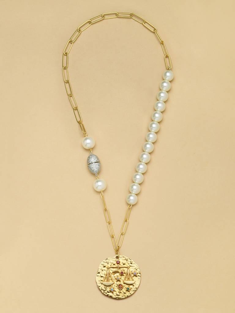 Pearl  LIBRA Celestial Necklace