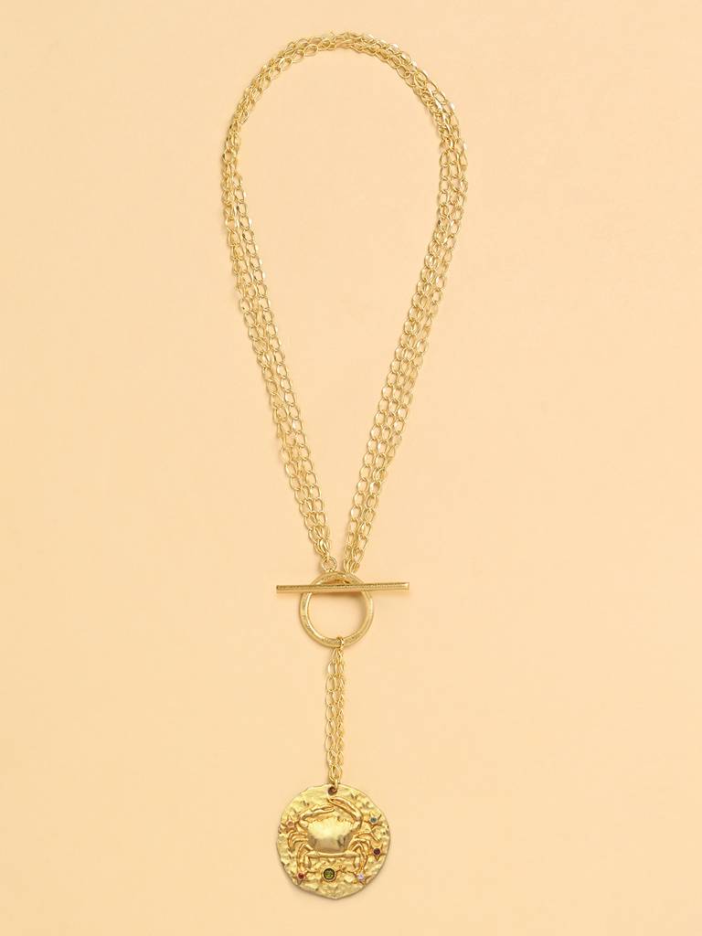 Lariat Style CANCER Celestial Necklace