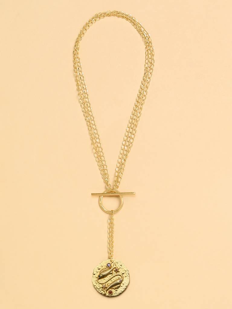 Lariat Style PISCES Celestial Necklace